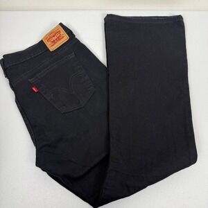 Vtg Levis 515 Bootcut Jeans Womens 16M Black Mid Rise Stretch Denim 515-0215